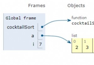 Chương trình Python để sắp xếp cocktail 