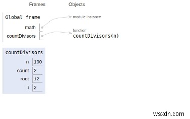 Chương trình Python để Kiểm tra xem số lượng các ước là chẵn hay lẻ 