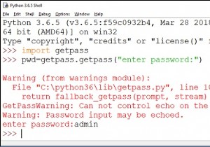 Mô-đun getpass Python 
