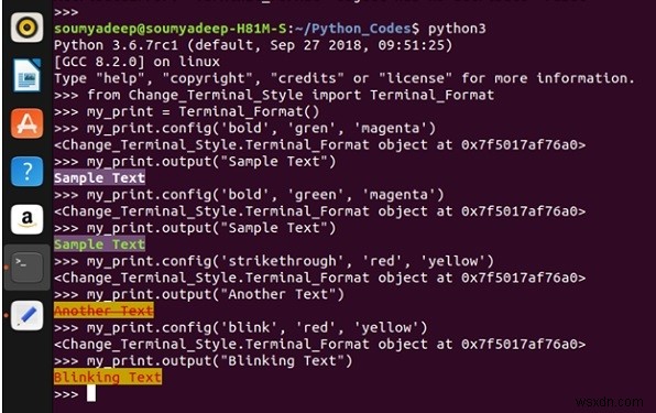 Văn bản được định dạng trong Linux Terminal bằng Python 