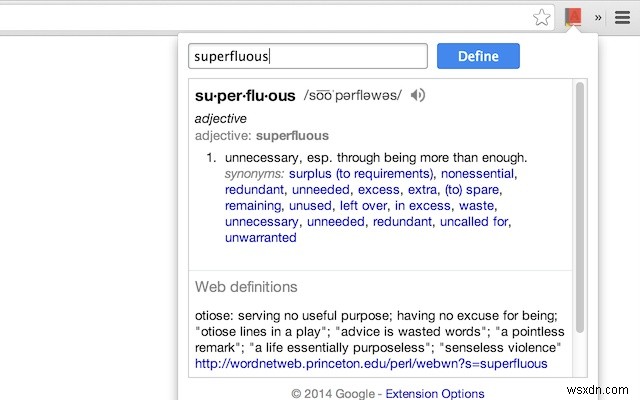 Cách tra cứu nghĩa của từ trong Chrome ngay lập tức 