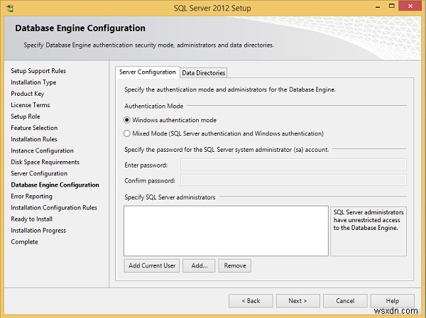 Hướng dẫn cài đặt MS SQL Server 