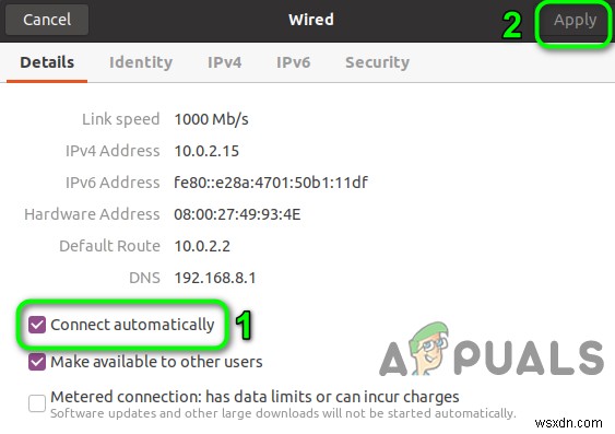 Khắc phục:Kích hoạt kết nối mạng không thành công trong Linux 