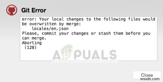 Cách sửa lỗi Git  Các thay đổi cục bộ của bạn đối với các tệp sau đây sẽ bị ghi đè bằng cách hợp nhất  