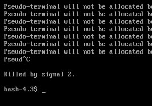 Khắc phục:Pseudo-terminal sẽ không được cấp phát vì stdin không phải là terminal 