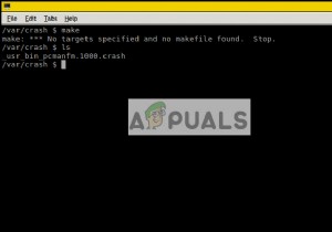 Khắc phục:Không có mục tiêu được chỉ định và không tìm thấy tệp trang điểm.