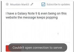 Khắc phục:“Không thể mở kết nối với máy chủ” trên Điện thoại Samsung 