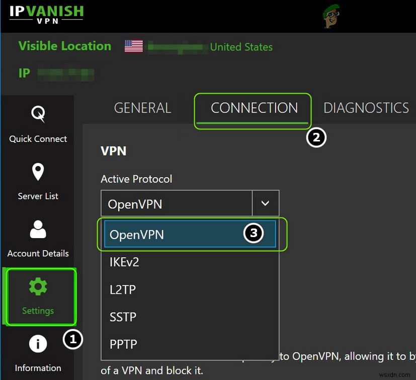 Khắc phục:IPVanish không kết nối với VPN 