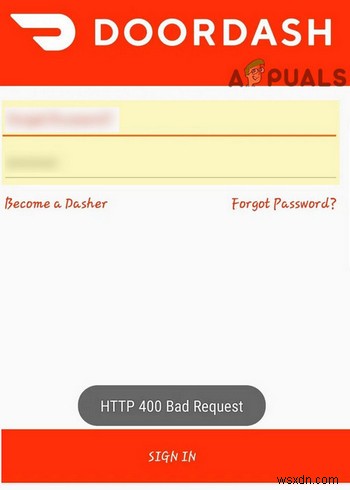 Khắc phục:Mã lỗi DoorDash 400?