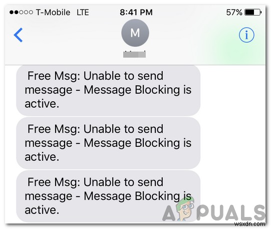 Cách khắc phục lỗi  Message Blocking is Active  trên iOS và Android 