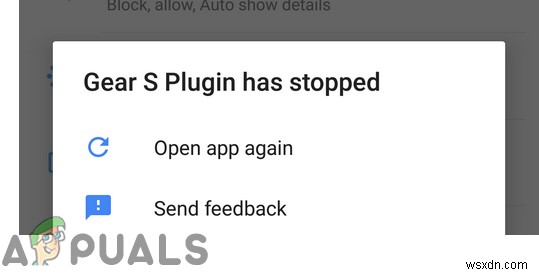 Khắc phục: Plugin Has Stopped  trên Đồng hồ thông minh Samsung Gear 