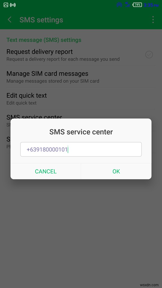 Cách sửa lỗi SMS không gửi được trong Android