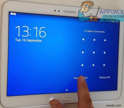 GIẢI QUYẾT:Quên mật khẩu cho Samsung Galaxy Tab của bạn 