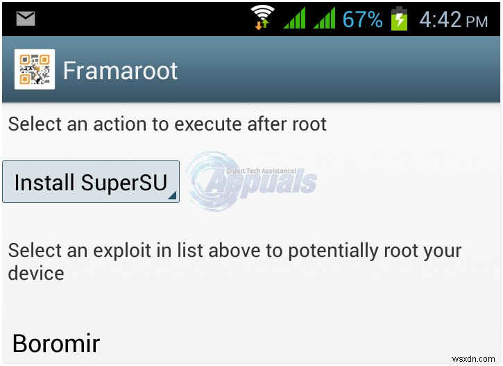 Cách Root bằng Framaroot APK (Một cú nhấp chuột) 