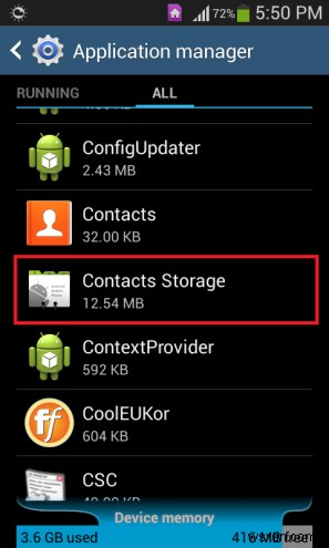 Khắc phục:android.process.acore đã dừng 