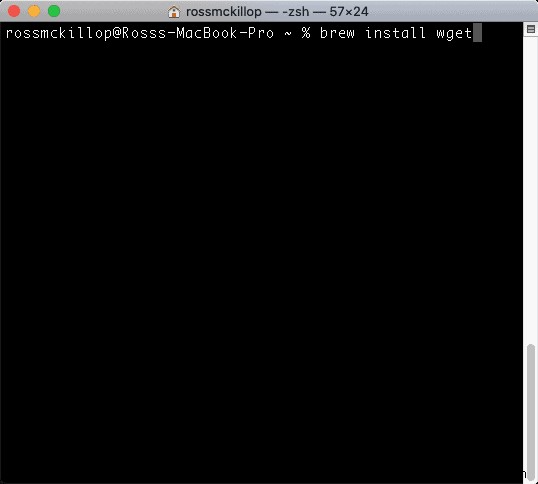 Cách cài đặt wget trong macOS 