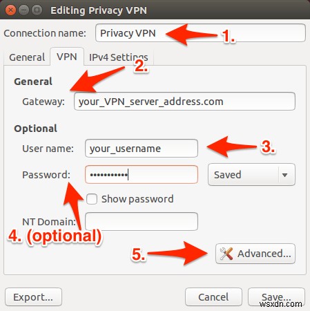 Cách thiết lập VPN trong Ubuntu 14.04.2 (và các phiên bản trước đó) 