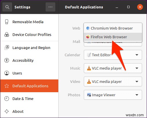 Cách thay đổi trình duyệt web mặc định trong Ubuntu 
