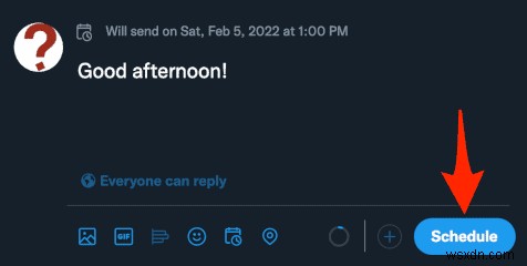 Làm thế nào để lên lịch một Tweet để gửi sau 