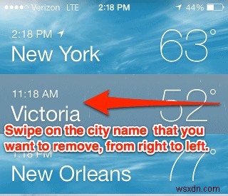 Cách xóa thành phố khỏi ứng dụng thời tiết cho iPhone và iPad 