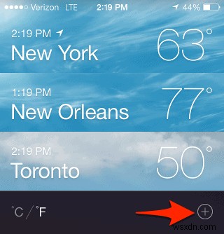 Cách xóa thành phố khỏi ứng dụng thời tiết cho iPhone và iPad 