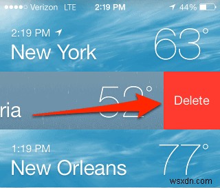 Cách xóa thành phố khỏi ứng dụng thời tiết cho iPhone và iPad 