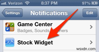 Cách xóa cổ phiếu khỏi cửa sổ thông báo trên iPhone / iPad của bạn 