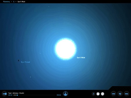 Biến âm nhạc trên iPad của bạn thành một vũ trụ khoa học viễn tưởng vô cùng thú vị, ứng dụng hành tinh miễn phí 