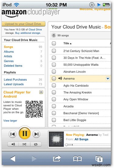 Cách phát nhạc MP3 trên iPhone của bạn qua Amazon Cloud Player 