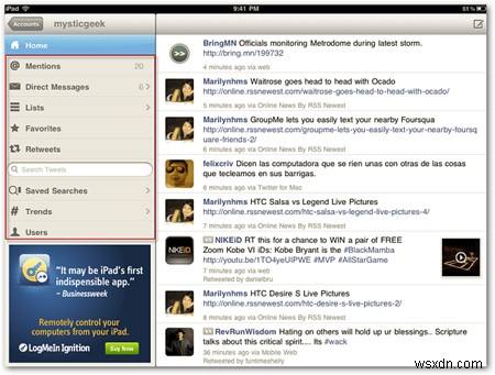 5 ứng dụng Twitter tuyệt vời cho iPad 