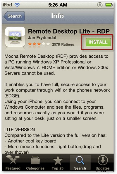 Cách sử dụng RDP Lite cho Máy tính Từ xa cho Windows Từ iPhone, iPad hoặc iPod Touch 