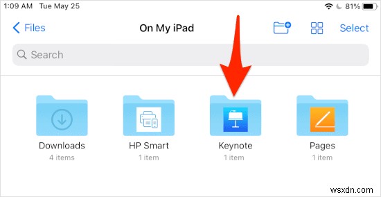 Cách nhập bản trình bày vào Keynote trên iPad 