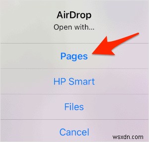Cách nhập tài liệu vào trang trên iPad hoặc iPhone 