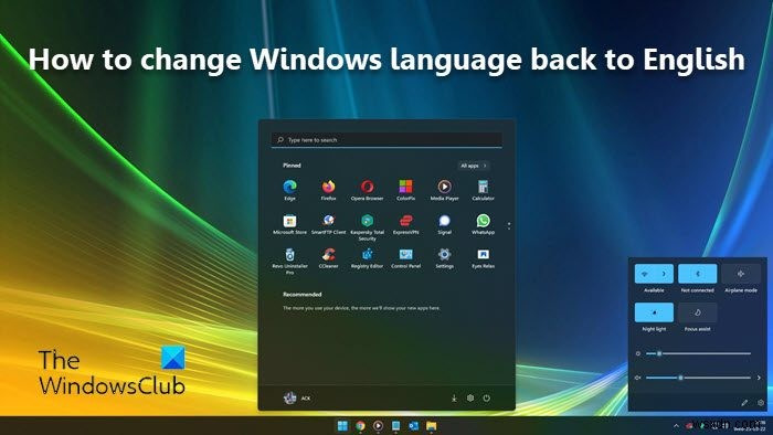Cách thay đổi ngôn ngữ Windows trở lại tiếng Anh 