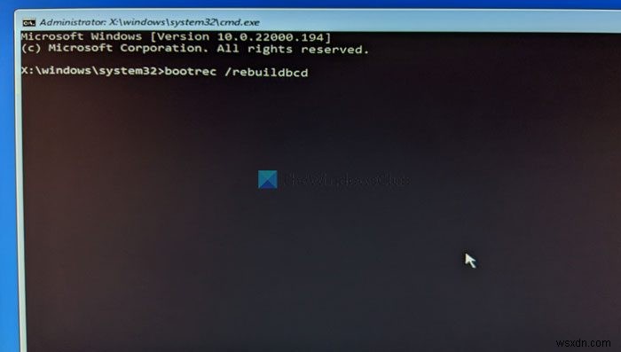 Cách khắc phục Mã lỗi 0xc00000f trên Windows 11/10 