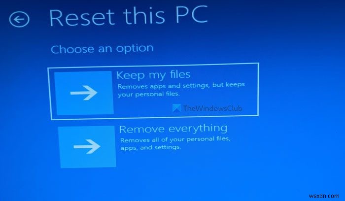 Đặt lại Windows 11 bằng Tùy chọn khởi động nâng cao khi PC không khởi động được 