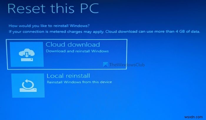 Đặt lại Windows 11 bằng Tùy chọn khởi động nâng cao khi PC không khởi động được 