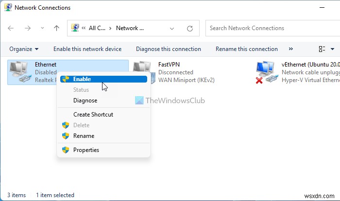 Bộ điều hợp mạng không hoạt động trong Windows 11/10 