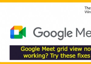 Chế độ xem lưới của Google Meet không hoạt động [Đã sửa] 