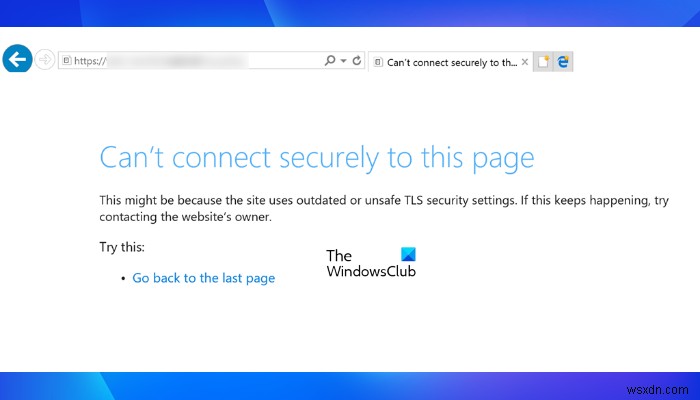 Khắc phục Lỗi không thể kết nối an toàn với trang này trên Microsoft Edge 