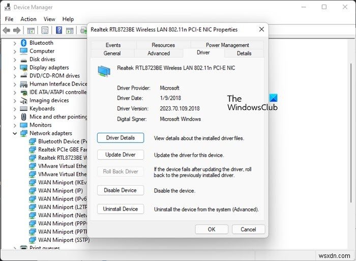 Sửa lỗi màn hình xanh mtkwl6ex.sys trên Windows 11/10 