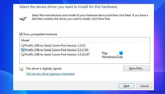 Cách cài đặt trình điều khiển PL2303 (Prolific) trên Windows 11 