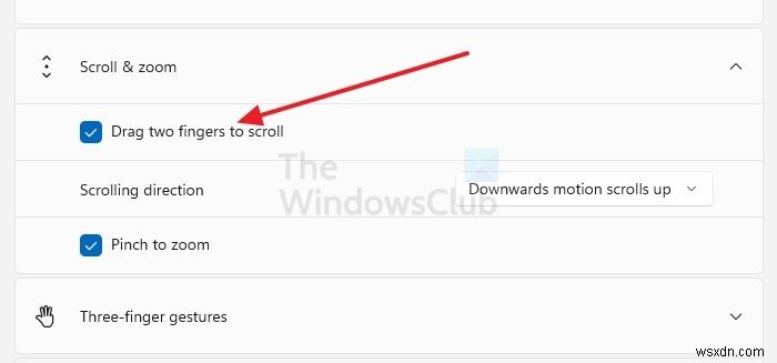 Cuộn hai ngón tay không hoạt động trong Windows 11/10 