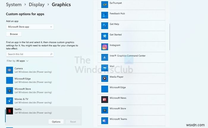 Trò chơi không sử dụng GPU trong Windows 11 