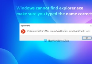 Windows không thể tìm thấy explorer.exe, Đảm bảo rằng bạn đã nhập đúng tên 
