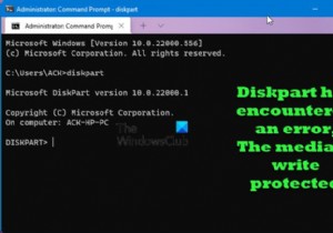 Diskpart đã gặp lỗi, Phương tiện được bảo vệ ghi 