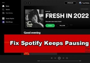 Spotify tiếp tục tạm dừng Nhạc hoặc dừng trên PC Windows 