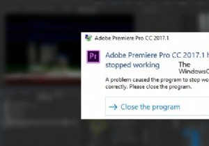 Premiere Pro gặp sự cố hoặc ngừng hoạt động trên Windows 11/10 
