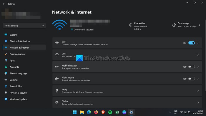 Windows hiển thị biểu tượng Ethernet thay vì WiFi 
