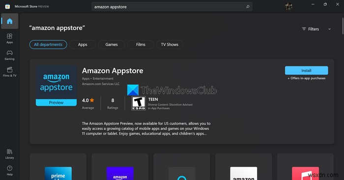 Cách sử dụng Amazon Appstore trên Windows 11 